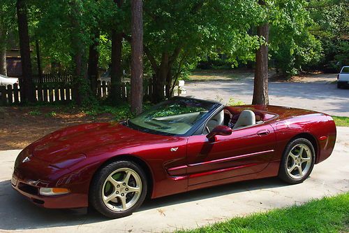 2003 corvette 50th anniversary red w/shale interior