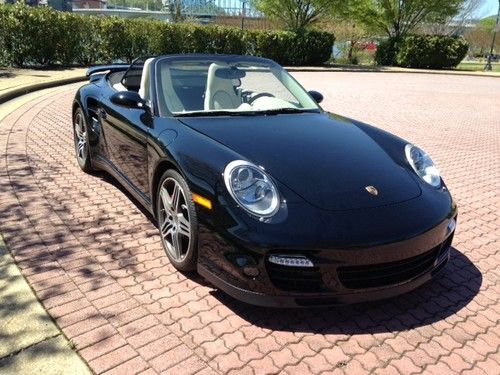 Porsche 911 turbo cabriolet, black exterior/custom cream interior - immaculate