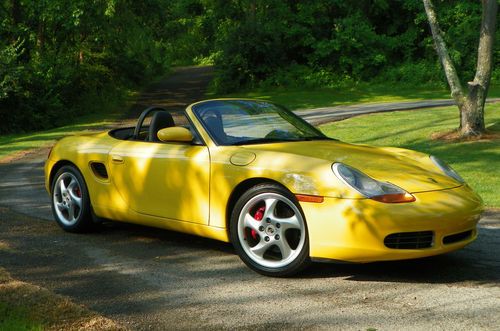 Porsche boxster s speed yellow~ super nice!