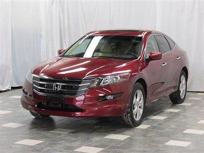 2010 honda crosstour awd 48k wrnty hated leather mroof 6cd xm loaded