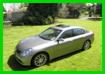 2006 infiniti g35 3.5l v6 manual sedan premium leather heated seats sunroof cd