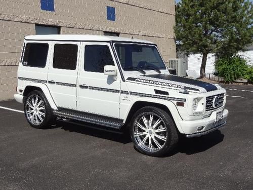 2011 custom g55, white on white, one owner, low miles