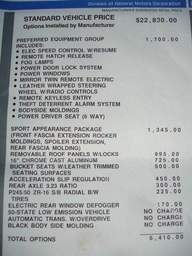 35th Anniversary 2002 Chevrolet Chevy Camaro Z28 Black Leather T-Tops LOADED, US $15,900.00, image 20