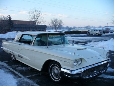 Beautiful 1958 ford thunderbird 2dr hardtop working factory a/c p/s p/w nice !!