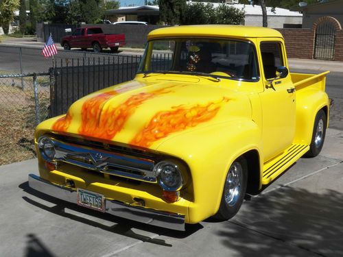 1956 ford f 100,custom cab,  big window