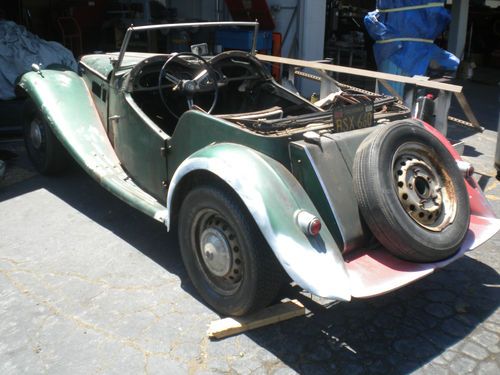 1955 mg tf 1500 rare  outside the  "barn find"... rolling body...no reserve !!!!