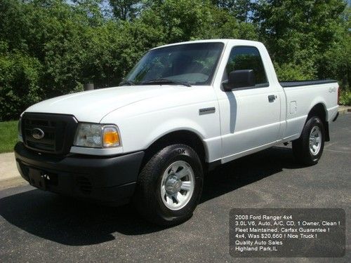 2008 ford ranger 4x4 fleet maintained 1 owner 3.0l v6 auto a/c cd nice truck !