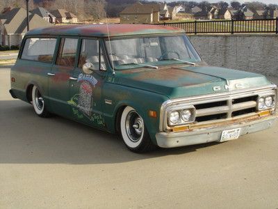 1969 chevrolet gmc suburban rat rod shop truck bbc air ride