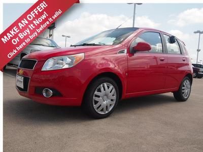 09 red aveo5 lt hatchback 1.6l 4cyl low miles cd/mp3 satellite radio keyless