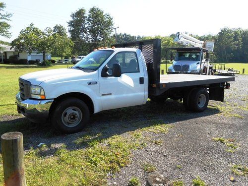 2003 ford f-350 reg cab 12' flatbed 6.0 power stroke diesel automatic a/c l@@k