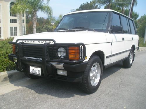1995 lwb range rover classic white stock