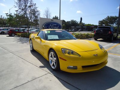 2007 chevrolet corvette ls2 removable hard top yellow paddle shifters florida