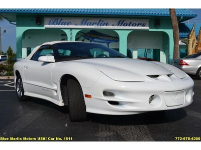 1999 pontiac trans am convertible white/white 5.7l v8  automatic