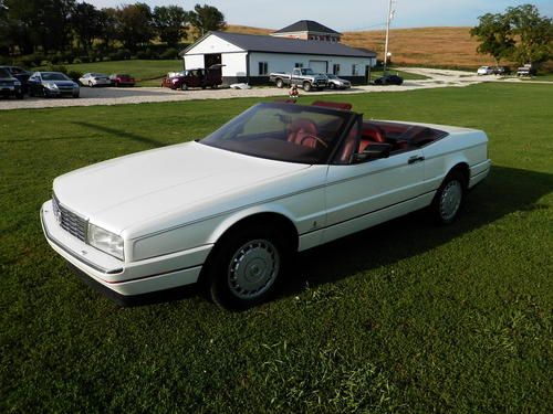 1988 cadillac allante comvertible - 74,575 original miles - pearl white - mint