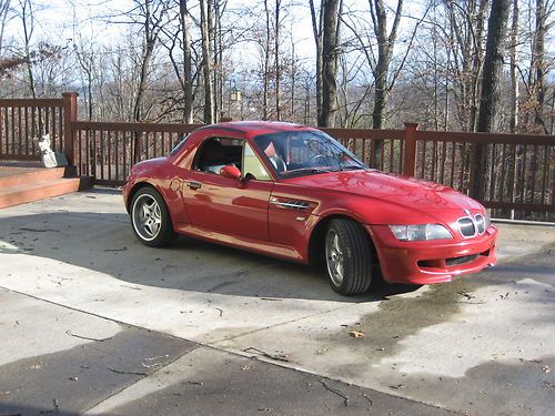 2000 imola red w/ red/black interior bmw m roadster includes hardtop