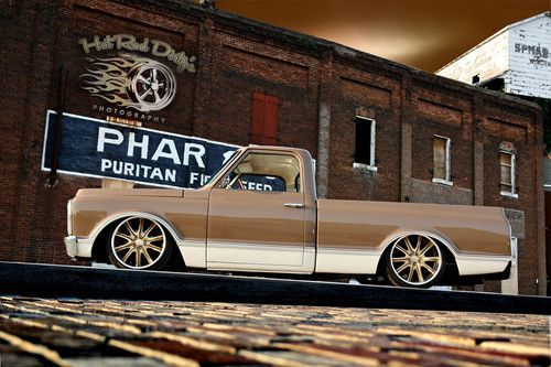 1972 C10 CHEVY HOTROD RAT ROD STREET HOT ROD BAGGED CUSTOM PICKUP TRUCK AIR RIDE, image 3