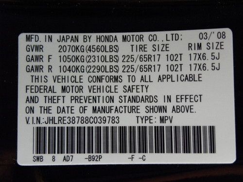 2008 Honda CR-V EX-L Sport Utility 4-Door 2.4L, US $18,000.00, image 10