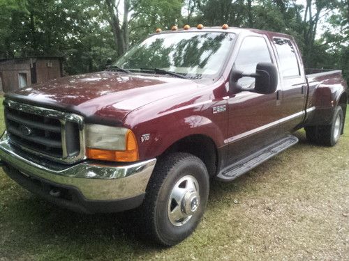 1999 ford f-250 crew cab 4x4 4wd dually duallie drw 6.8l v-10 nice low reserve!