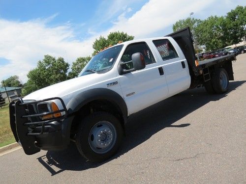 2006 Ford F550 Crew Cab Flatbed 4x4 Diesel 6.0 1 Owner Fleet Needs Mechanical, US $5,995.00, image 3