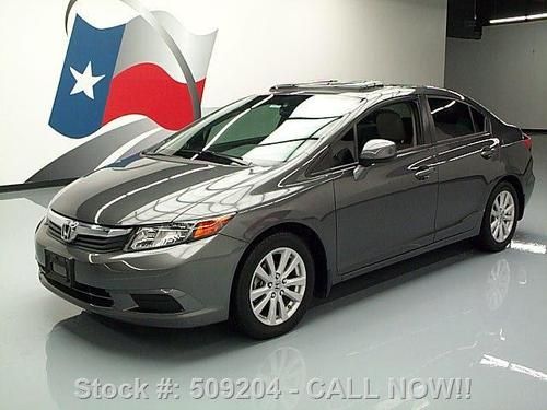 2012 honda civic ex-l heated leather sunroof nav 68k mi texas direct auto