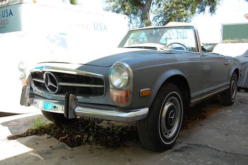 1970 mercedes benz 280sl all spot welds, original project! original 1971 title!