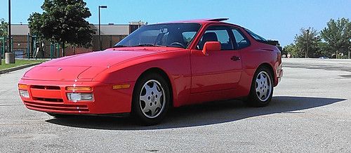 1990 porsche 944 s2 coupe rare, 3.0l, guards red/ black, 5- spd, original!