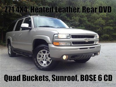 Z71 offroad 4x4 heated leather quad buckets rear dvd sunroof clean carfax bose