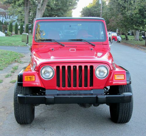 2000 Red Jeep Wrangler Sport Hard Top Automatic Low Miles, image 5