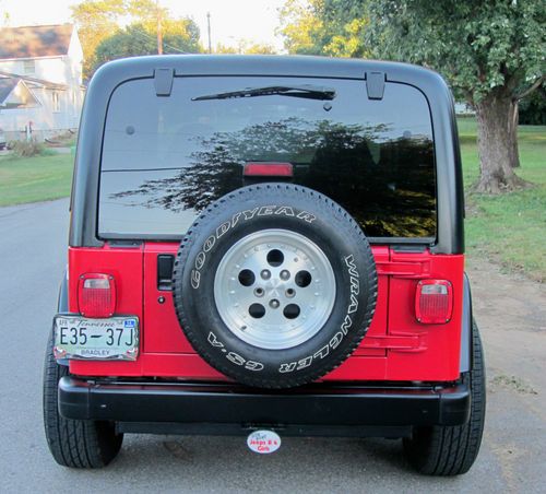 2000 Red Jeep Wrangler Sport Hard Top Automatic Low Miles, image 6