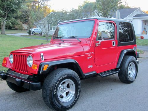 2000 Red Jeep Wrangler Sport Hard Top Automatic Low Miles, image 10