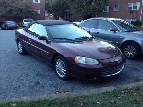 2001 chrysler sebring lx convertible, ultra cheap, 2-door 2.7l