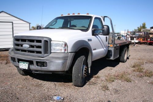 2005 ford f550 xl super duty flatbed work truck 4x4