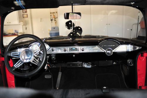 Restored 1955 Chevy 210 Post 2DR 56 57 StreetRod 350/350 AC PDB Tilt PS Posi, image 6