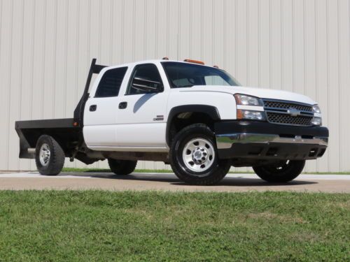 05 k3500hd (1 ton) 6.6l duramax 4x4 5spd allison flat-bed 1-owner carfax tx !!!