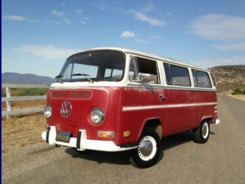 1972 volkswagen t2 deluxe baywindow bus untouched original paint survivor!