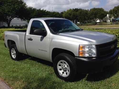 11 chevy 4x4 4wd reg regular single cab w/t warranty ls k1500 gmc sierra florida