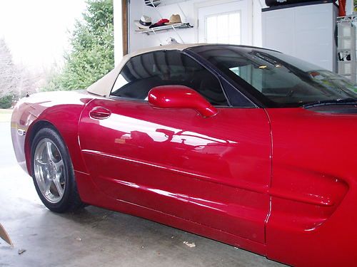 2000 corvette convertible burgandy