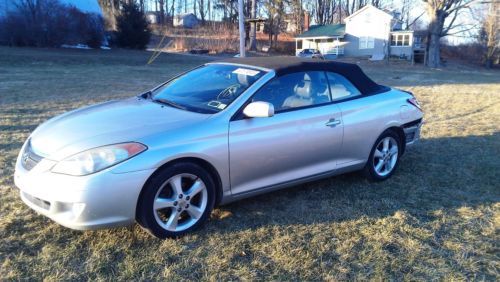 2005 toyota solara sle convertible 2-door 3.3l leather nav salvage low reserve