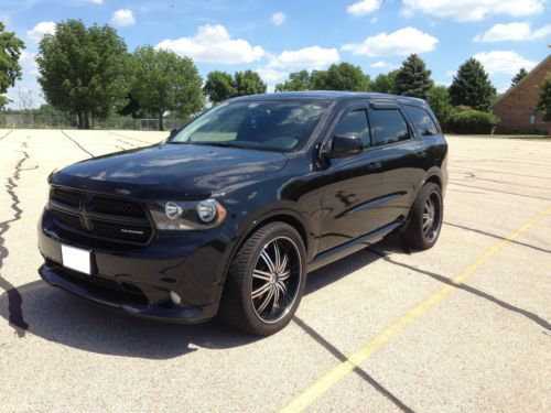 2011 dodge durango heat  **head turner**custom**blacked out**22&#039; phino wheels**