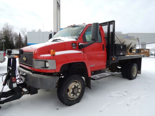 2005 chevy kodiak 4500 4x4 6.6l duramax diesel allison  auto trans sander v-plow