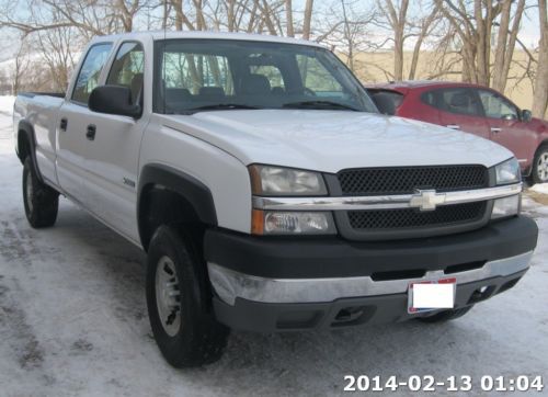 2004 chevy silverado 3500 low miles! srw, crew cab long bed with gooseneck hitch