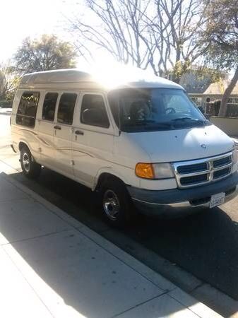 2000 dodge conversion van alk addition hi top van camping van white