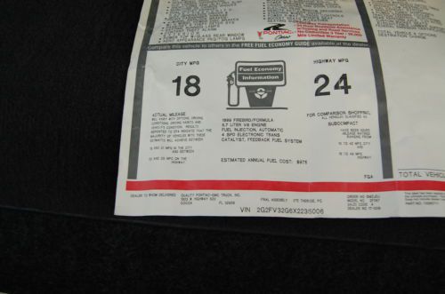 1999 Pontiac Trans AM WS6 Convertible 7K Original Miles 1 Female Owner Original, US $29,999.00, image 72