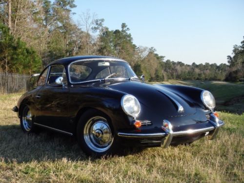 1963 porsche 356b coupe - triple black and rock solid!