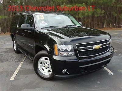 Suburban 1500 lt low miles suv automatic vortec 5.3l v8 sfi flexfu black