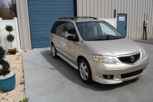 2003 mazda mpv es dvd leather pwr doors alloy cd 3rd row v6 minivan 03 van