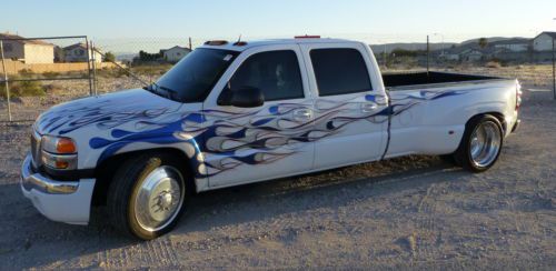 Gmc 3500 sle show truck, sema, air bags, custom paint &amp; interior on 22&#039;s, dually