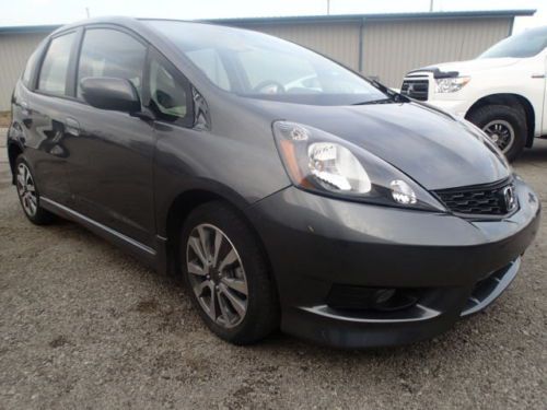 2012 honda fit auto sport, salvage, damaged, roof damage, runs and drives