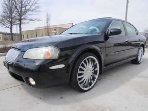 2003 nissan maxima se 6 speed manual rare 20 inch wheels roof spoiler hid xenon!