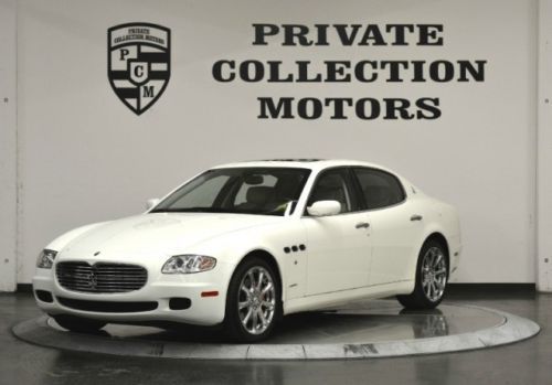 2005 maserati quattroporte low miles white gray clean c